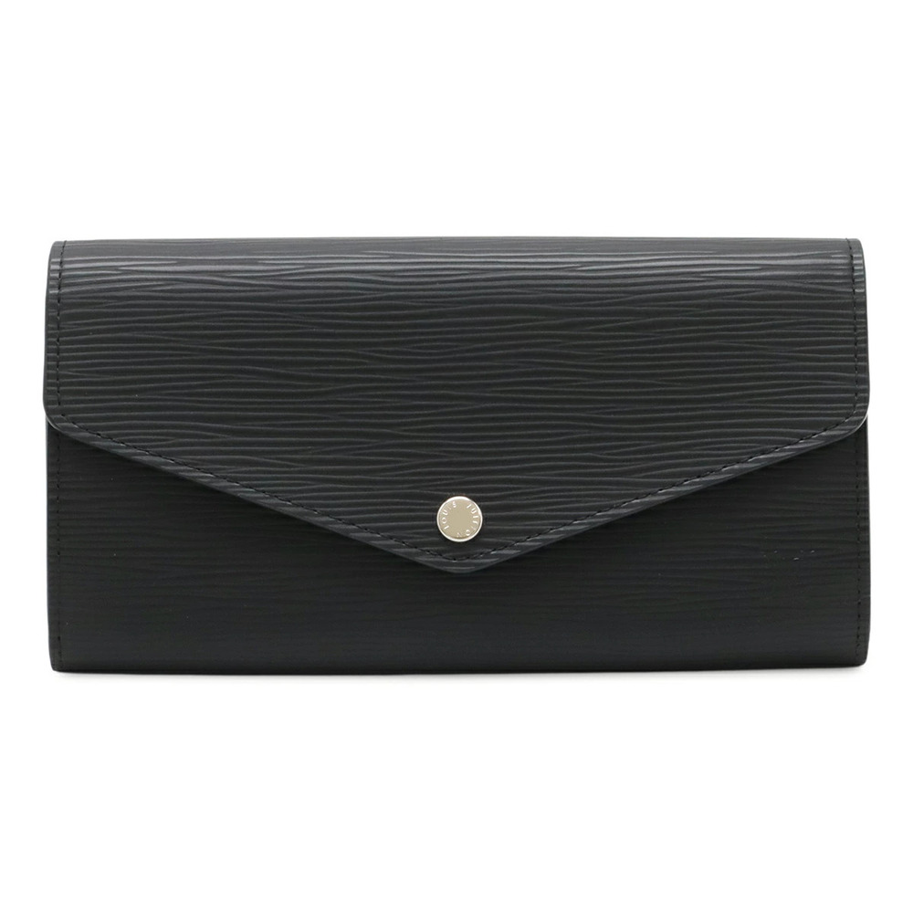 LOUIS VUITTON Epi Portefeuille Sarah Bi fold Long Wallet Noir Black